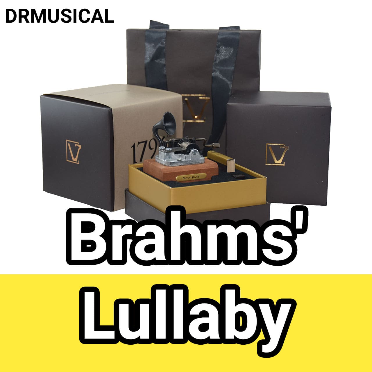 خرید جعبه موزیکال Brahms' Lullaby مدل گرامافونی برند ایل تمپو ولا