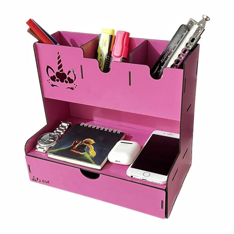 استند لوازم آرایشی رومیزی دخترانه طرح یونیکورن - خرید بی واسطه از تولید کننده