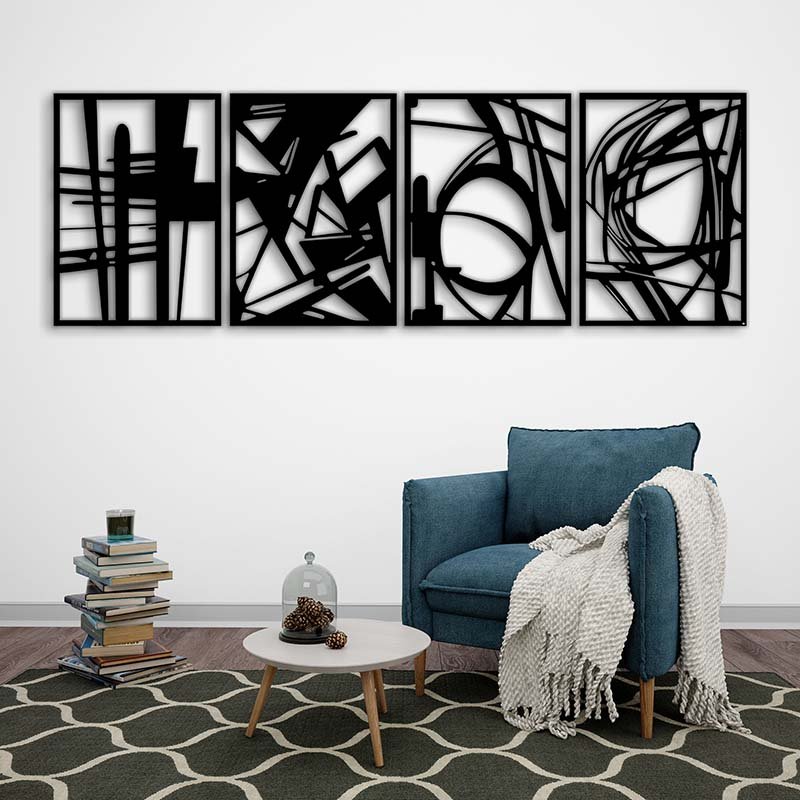 دیوارکوب طرح مینیمال مدل خط خطی هنری- خرید بی واسطه از تولیدی