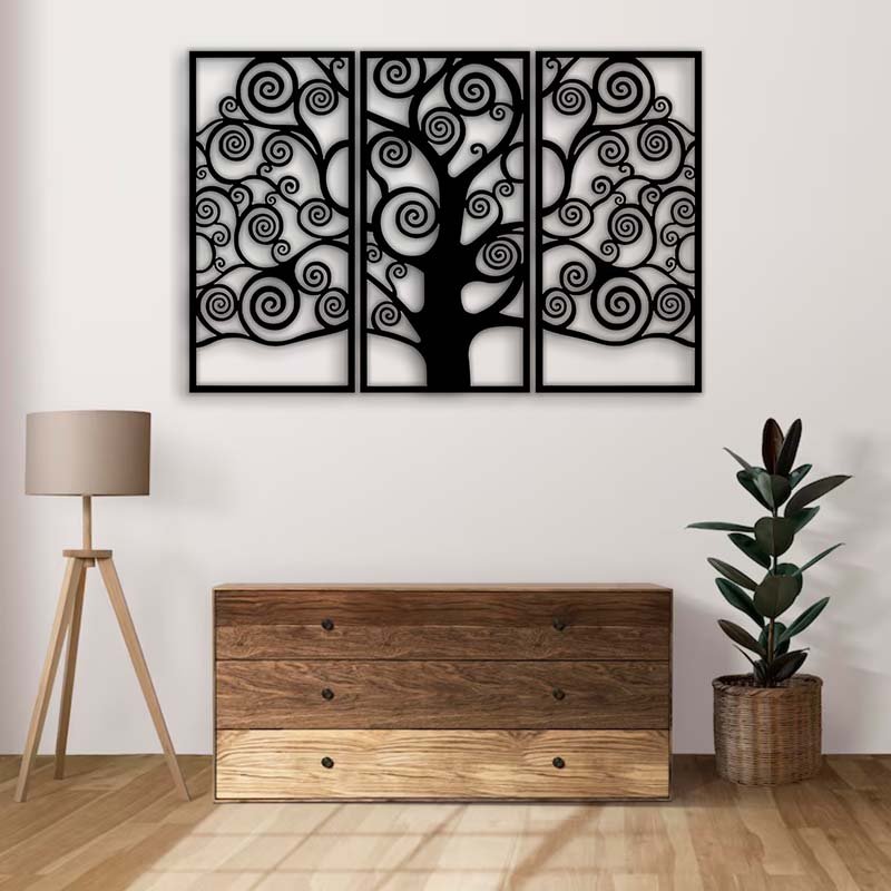 دیوارکوب چوبی طرح درخت فرفری - خرید بی واسطه از کارخانه