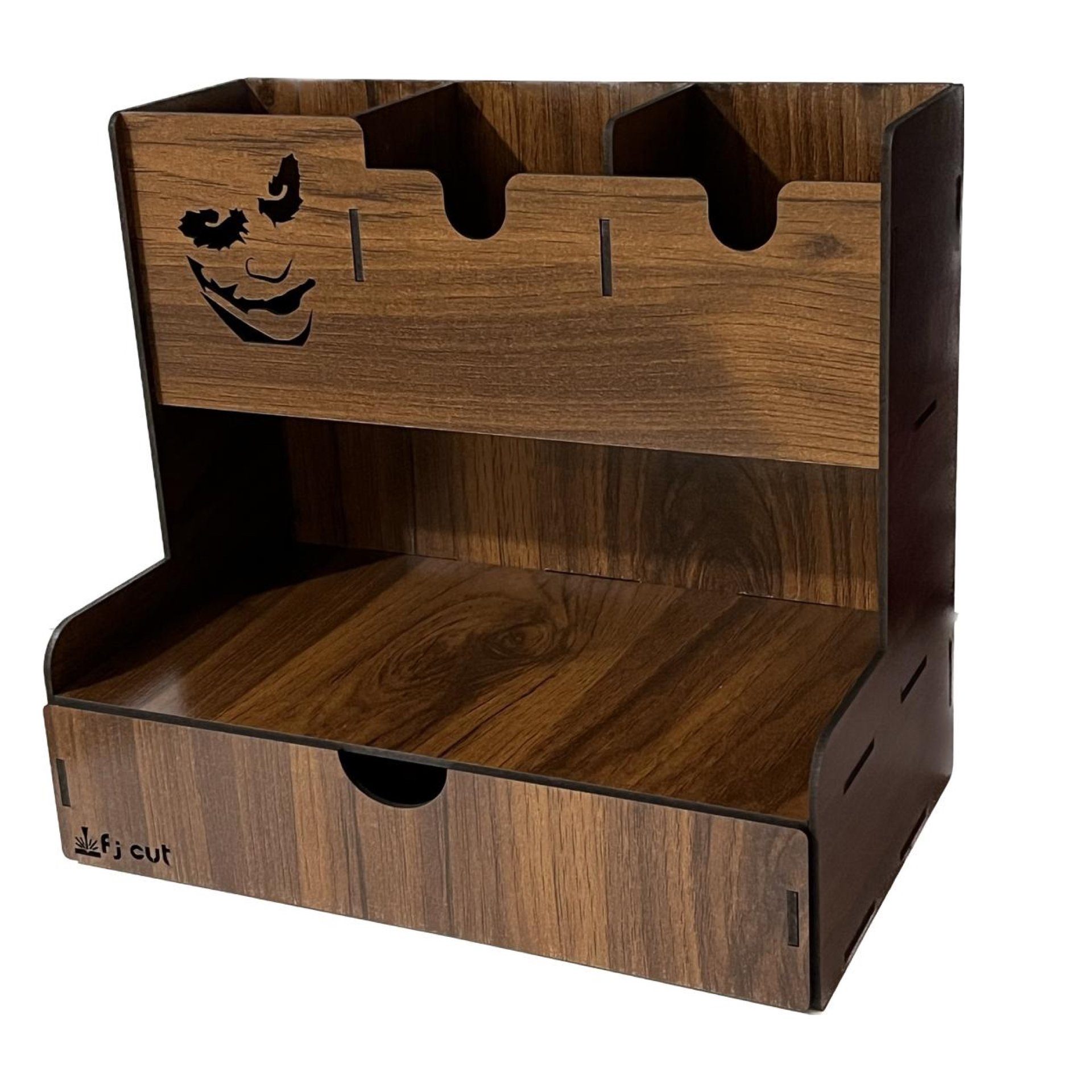 جامدادی رومیزی چوبی طرح جوکر مدل کشویی - خرید مستقیم از کارخانه