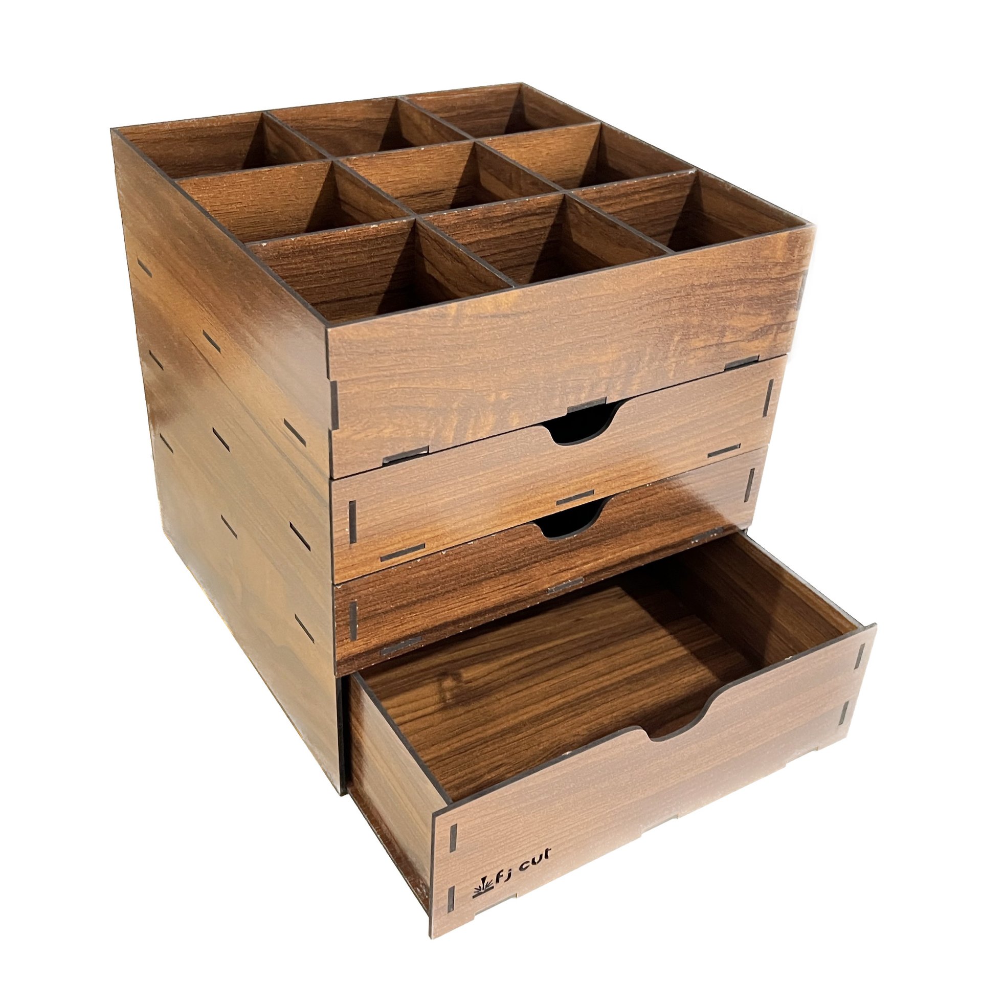 فایل کشویی چوبی مدل سه کشو طرح مقسم دار - خرید بی واسطه از تولید کننده