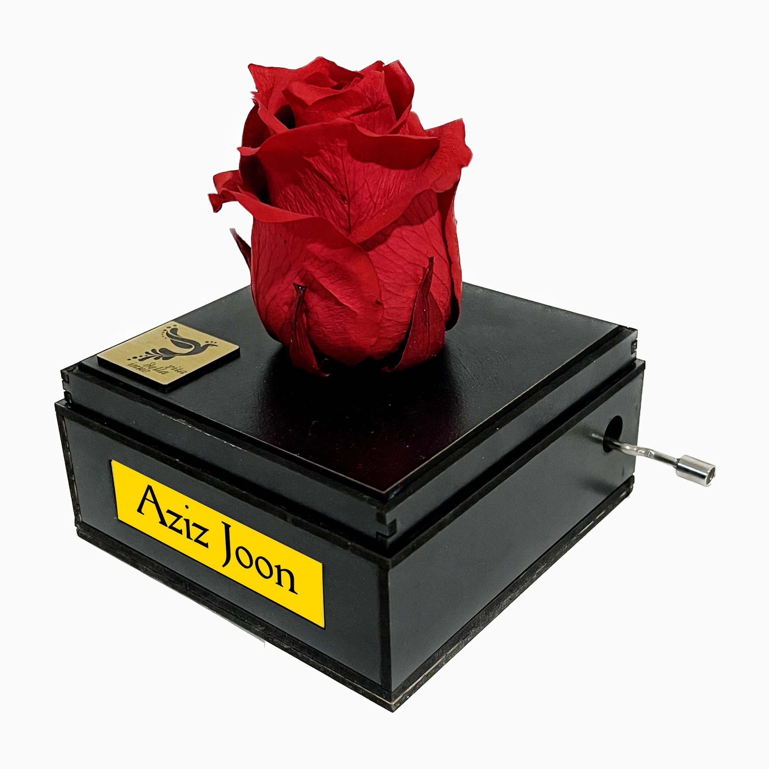 جعبه موزیکال اینو دلا ویتا مدل ملودی مازندرانی عزیز جون طرح گل رز جاودان